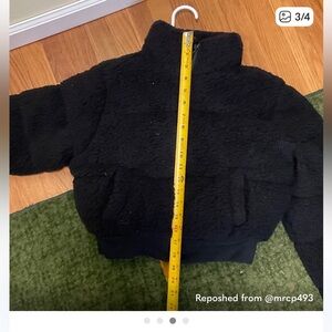 Cropped Black Teddy Jacket